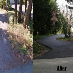 Paved Asphalt Driveway - Before and After
